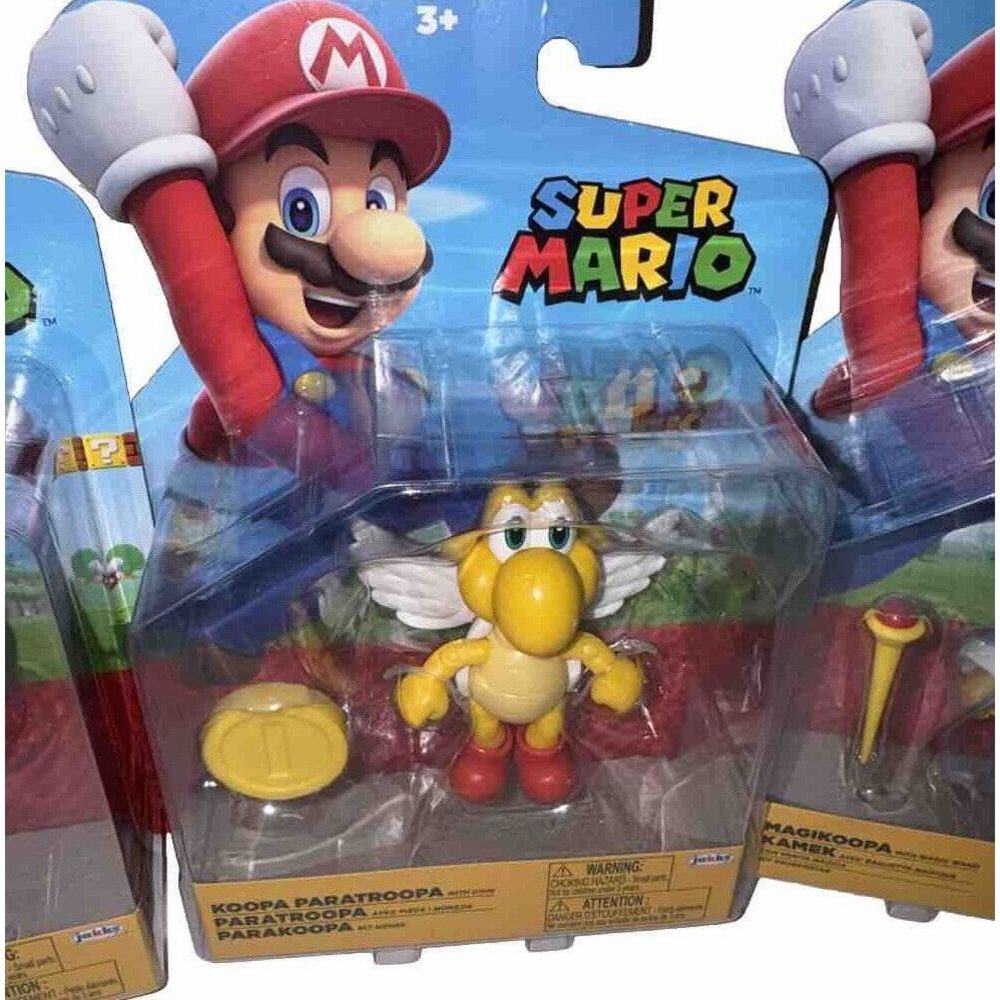 Mario Bros Magikoopa Paratroopa Mario Piranha Peach Action Figures Lot of 5 Set - Picture 4 of 8